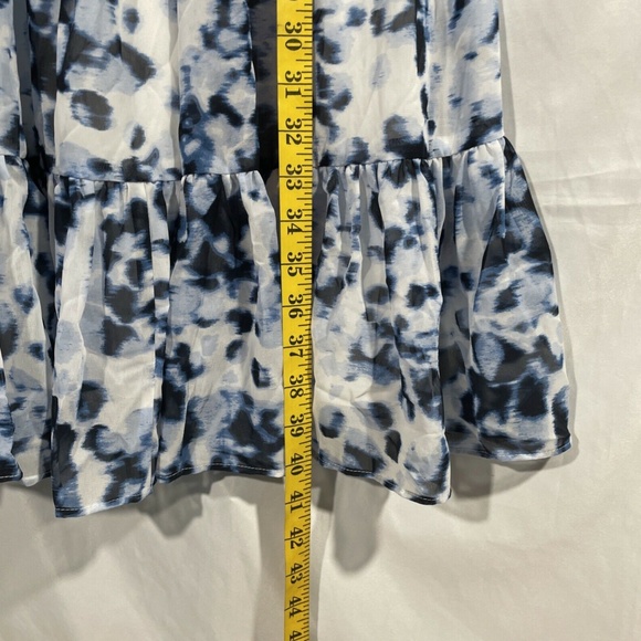 NEW Eliza J [‎ PLUS 16W ] Leopard Print Cold-Shoulder A-line Dress in White - Picture 8 of 16